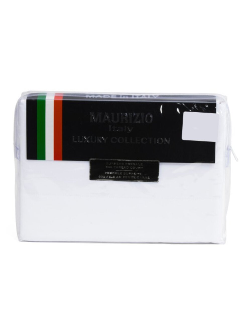 MAURIZIO ITALY Made In Italy 600tc 3pc Cotton Percale Sheet Set